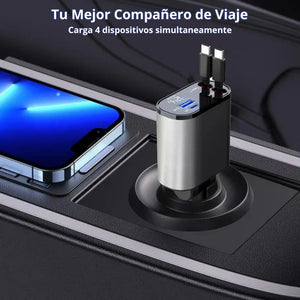 Cargador Retráctil para coches  4 en 1
