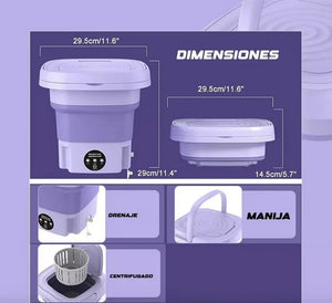Mini lavadora portátil y plegable