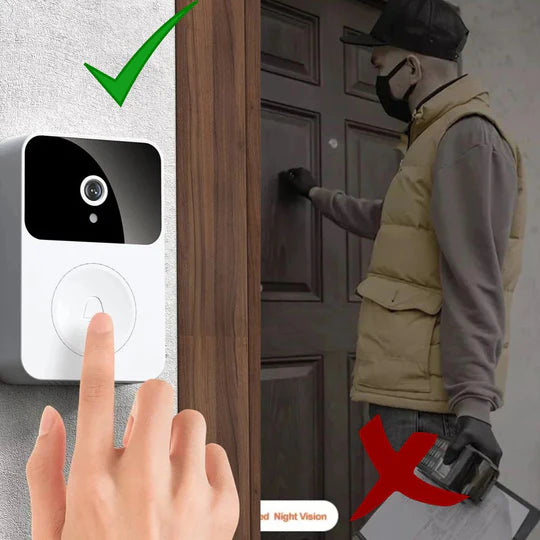 TIMBRE INTELIGENTE DE SEGURIDAD CON CÁMARA WIFI